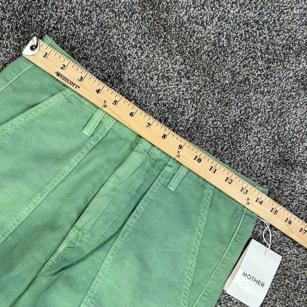 NEW Mother The‎ Shaker Chop Crop Pants Hedge Green Womens 25 Thin Lightweight - Picture 11 of 15